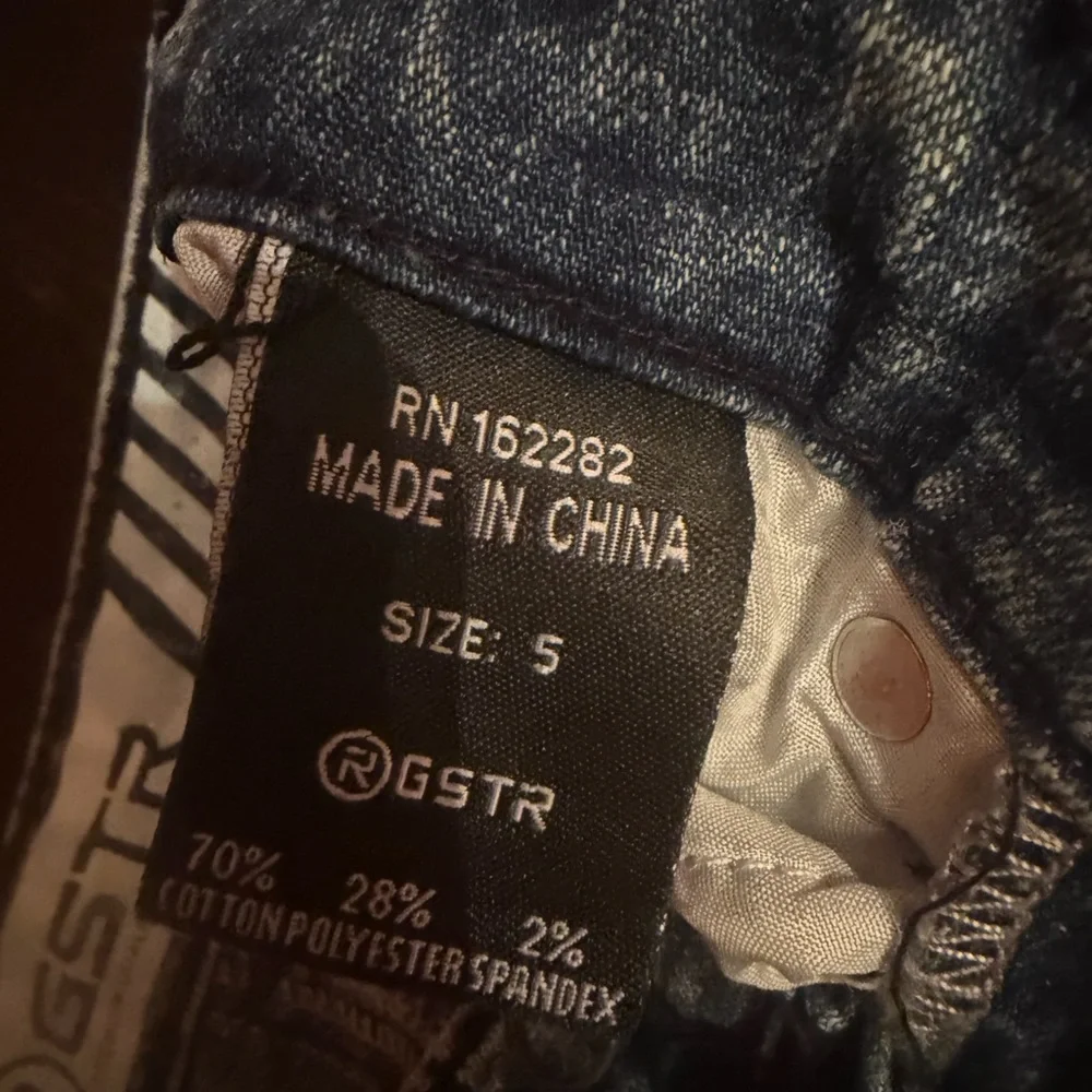 GSTR Boys Size 5 Blue Stressed‎ Straight Jeans